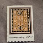 USA Stamp Navajo Weaving 37 Cent 2004 Brown Black Beige
