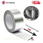 Silver Exhaust Heat Wrap Manifold Downpipe High Temp Bandage Tape 5M*5cm UK