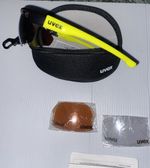 UVEX Sportstyle 115 Sunglasses Yellow Frame, with Mirror, Clear& Orange Lenses. 