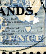 6d BLUE KANGAROO: 2nd WMK: NWPI TYPE C "RABAUL" ACSC 2L27 "TASSIE ISLANDS" $400 