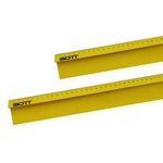 Metal safety ruler aluminium with finger guard and handle 50cm/ 100cm heavy duty
