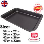 Extra Large Non-Stick Deep Baking Tray Oven 4 Sizes Tray,Cookie Cookware Dishes