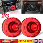 2X Round Motorcycle LED Rear Stop Brake Tail Light DRL Running Lamp Motorbike UK