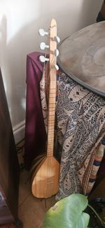 Dura Baglama Saz Turkish Long Neck Folk Instrument Handcrafted Mahogany