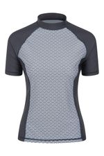 Mountain Warehouse Women Patterned Rash Vest UPF50 Quick Drying Stretch Swim Top