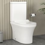 Oslo Close Coupled Rimless Toilet & Slim Soft Close Seat Tornado Flush, Cistern