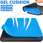 Gel Seat Cushion,Double Thick Soft Sitter Cushion,Honeycomb Design Seat Cushion