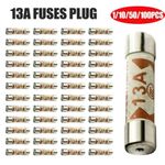 13 Amp Plug Top Fuses BS1362 UK Standard Household Mains Fuse Multi Pack 1–100
