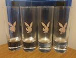 Playboy Bunny 4" Tall Shot Glasses Complete Set of 4 VGC