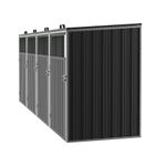 Quadruple Wheelie Bin Storage Metal Store Cover Garden Rubbish Dustbin 4 Shed UK