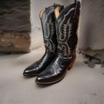 Tony Lama 2914 Black Leather Western Cowboy Boots, Men's US 7.5 D, Style 2914