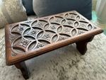 Antique Small Wooden Carved Foot Stool 34cms X 19cms X 17cms