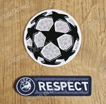2011-2012 Champions League Starball & Blue RESPECT Sleeve Patch Badge 