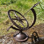 Sundial Garden Ornament Armillary Sphere Outdoor Decoration Rustic Antique Style
