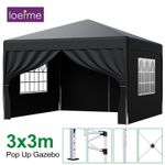 Gazebo Pop-up Heavy Duty Outdoor Marquee Waterproof Canopy Sunshade with 4 Sides