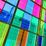 TRANSPARENT COLOURED WINDOW FILM STAINED GLASS SELF ADHESIVE OPTICALLY CLEAR