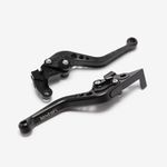 Lextek CNC Brake & Clutch Lever Set F-16 / S-13 Short Black Adjustable Anodised