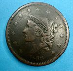 1838 Large Cent – Coronet Head Type – Early American Copper Coin