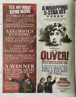 Oliver The Musical West End Theatre Newspaper Advert Poster Full Page 14x11”