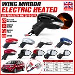 Pair Door Wing Mirror Electric Heated 6Pins For Ford Fiesta MK7 2013-2017 LH+RH