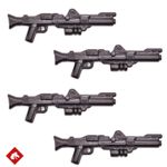 Set of 4 Black DC-15A Custom Star Wars Clone Trooper Minifigure Blaster Weapons