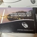 United States Mint 2017 Silver Proof Set with Certificate of Authenticity