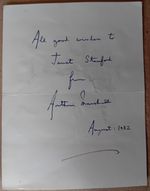 ORIGINAL AUTOGRAPH ARTHUR MARSHALL Call My Bluff
