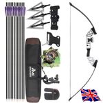 40lbs Takedown Straight Bow Kit 50" Recurve Adult Arrow Archery Fishing Hunting 