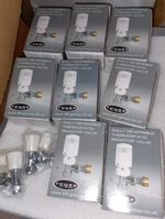 8 Tower    Thermostatic Radiator Valve & Lockshield  90° Angled  8 Pack 