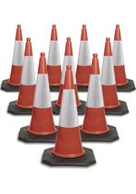RED TRAFFIC CONES - HEAVY DUTY 750 MM HIGH 5 TO 200 PACK SIZES AVAILABLE