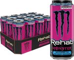 Monster Rehab Wild Berry Tea 473ml x12 Cans Energy Drink Import