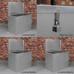 Large Feed Bins Storage 64L Galvanised Metal Waterproof Outdoor Animal Lockable