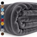 Extra Large Fleece Blanket Super Soft Reversible Bed Sofa Throw Double & King