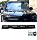 ROOF LIGHT POD BAR DRL LED LIGHTS OFF ROAD GLOSS BLACK FOR FORD RANGER T9 2023+