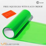 Green Headlight Tint Car Film Fog Light Vinyl [ 30 x 100cm + Squeegee Tool ]