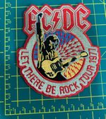AC/DC Let There Be Rock 1977 Logo Sew Or Iron On Patch Officially Licensed