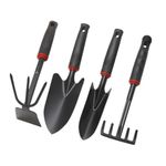 Garden Tool Set Gardening Kit Hand Tools Shovel Trowel Cultivator Rake Hoe 4PCS