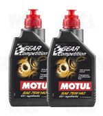 MOTUL Gear Competition 75W140 LSD 1L 100% Synthetic Transmission Oil 105779 2x