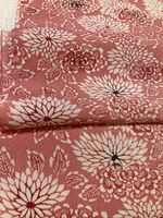 13"x47" Japanese  kimono silk fabric/Chirimen crepe, chrysanthemum  BC40