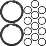 50Pcs Black Metal Keyrings Round Key Rings for Car Keys and Crafts