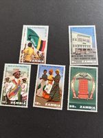 Postage Stamp Set MNH Zambia 1973 2nd Anniversary Republic