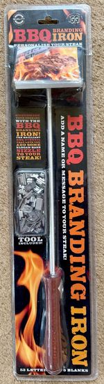 BBQ Branding Iron - Personalise your steak! 52 letters and 8 blanks