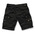 Scruffs Vintage Cargo Cotton Trade Work Shorts Black Belted - 28-40" Waists