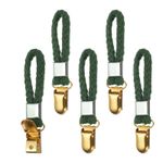 5 Pcs Tea Towel Clips, 0.9" Gold Hand Towel Clip Hooks, Green