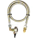 1.5M hose LPG UK Gas Bottle adapter 5/8" LH With 27mm Patio Clip On 21.8 mm L.H