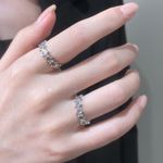 Alloy Glow in Dark Adjustable Heart Star Ring For Women Fashion Jewelry