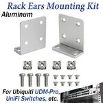 For UDM-Pro UniFi Switches Aluminum Left & Right Rack Ears Mounting Hardware Kit