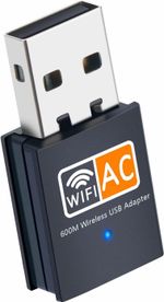 AC600 Dual Band Mini USB WiFi Adapter 2.4/5GHz for PC Laptop