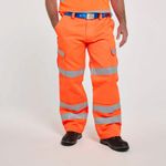 PULSAR® Rail Spec Combat Trouser Orange Class 2 Hi Vis PR336 Pulsarail PPE