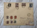 Cover Ukraine 1923 URSR Charity starving stamps Aid to the Hungry sent to German